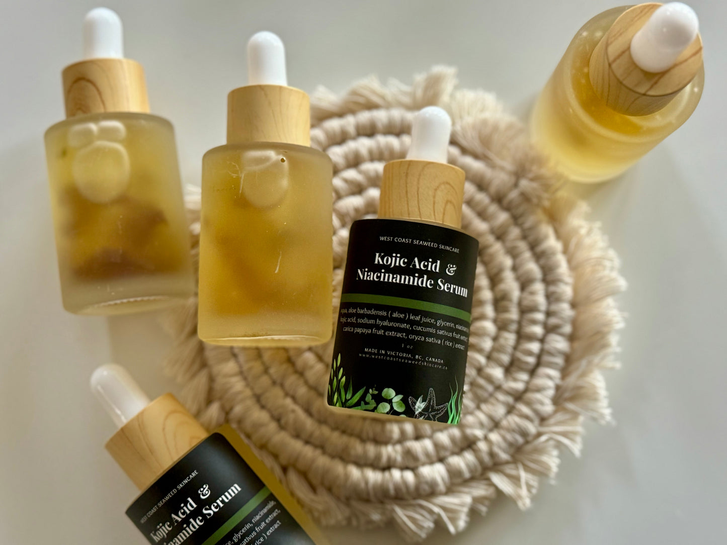 Kojic Acid & Niacinamide Serum With Raw Pacific Northwest Seaweed